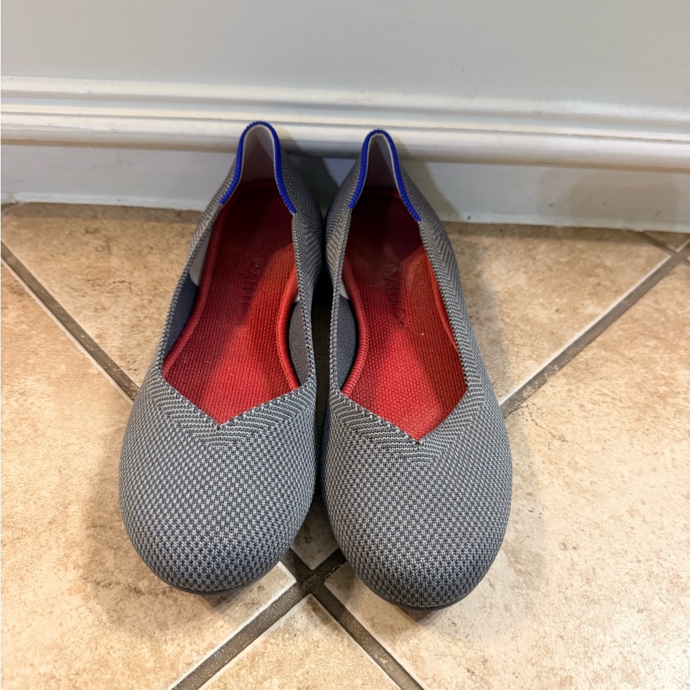 Rothy's Gray and Red Women's Shoes